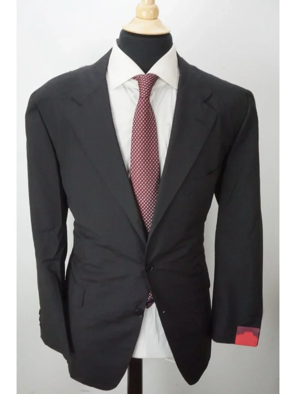 Sartoria Partenopea Black Blue Stripe Silk Blend 2 Pc Suit Jacket Pant 58 EU NEW